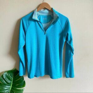 JOCKEY Women's Pullover Jacket 1/4 Zip Light Blue Size Medium